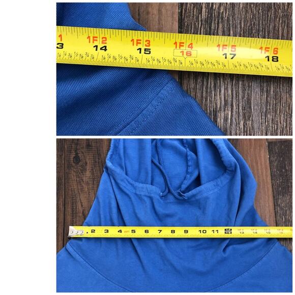 Spirit Jersey Shirt Tie Dye Hooded Cowl Neck Telluride Colorado Size Small Blue - Picture 15 of 16